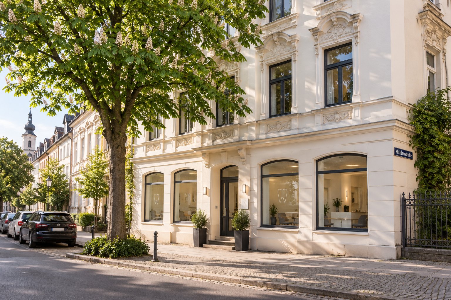 Praxis Falkenberg — Außenansicht in der Kastanienallee